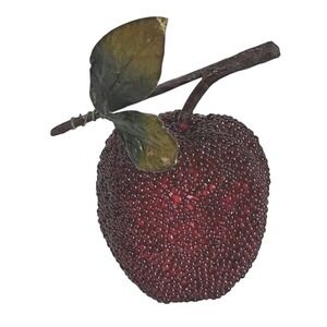 Sparkling Red Apple‎ Home Decor Beaded Fake Fruit Teacher Gift